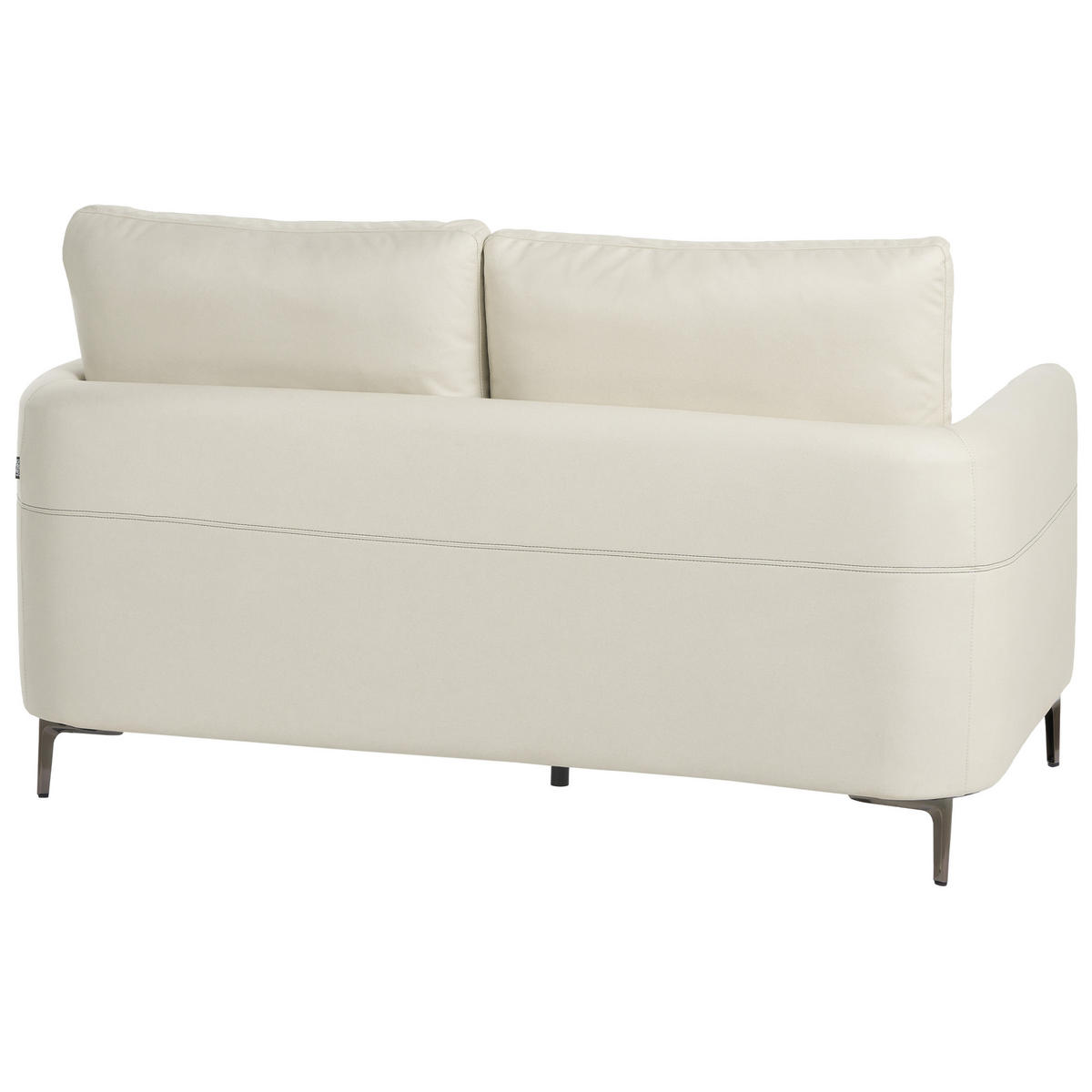 2-SITZER-SOFA Stoff Hellbeige Cilens - Beige/Silberfarben, Textil (152/93/83cm) - Beliani