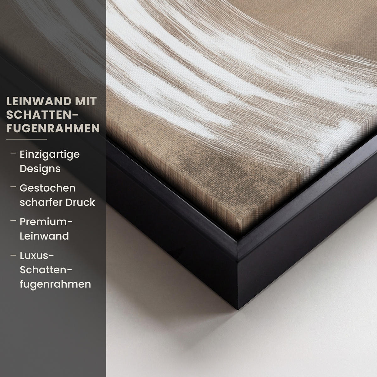 LEINWAND Bilder mit Rahmen - Farbe - Braun - Japandi - 30x40 - Kupferfarben, Textil (30/40cm) - MuchoWow