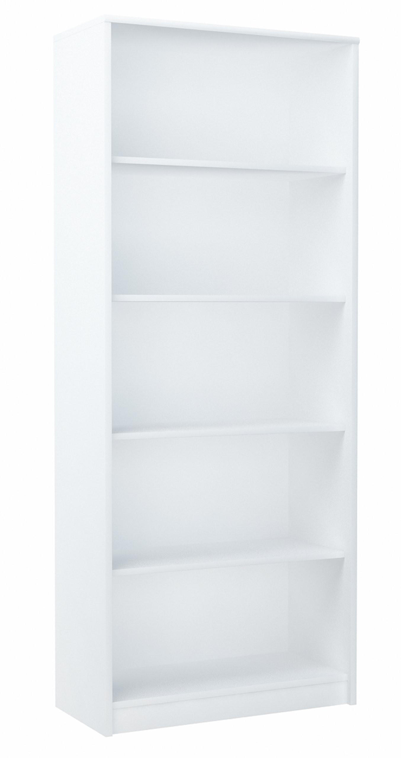 BÜCHERREGAL R6 Weiß 74/35/180 cm - Weiß, Holzwerkstoff (74/180/35cm) - Matkam Möbel