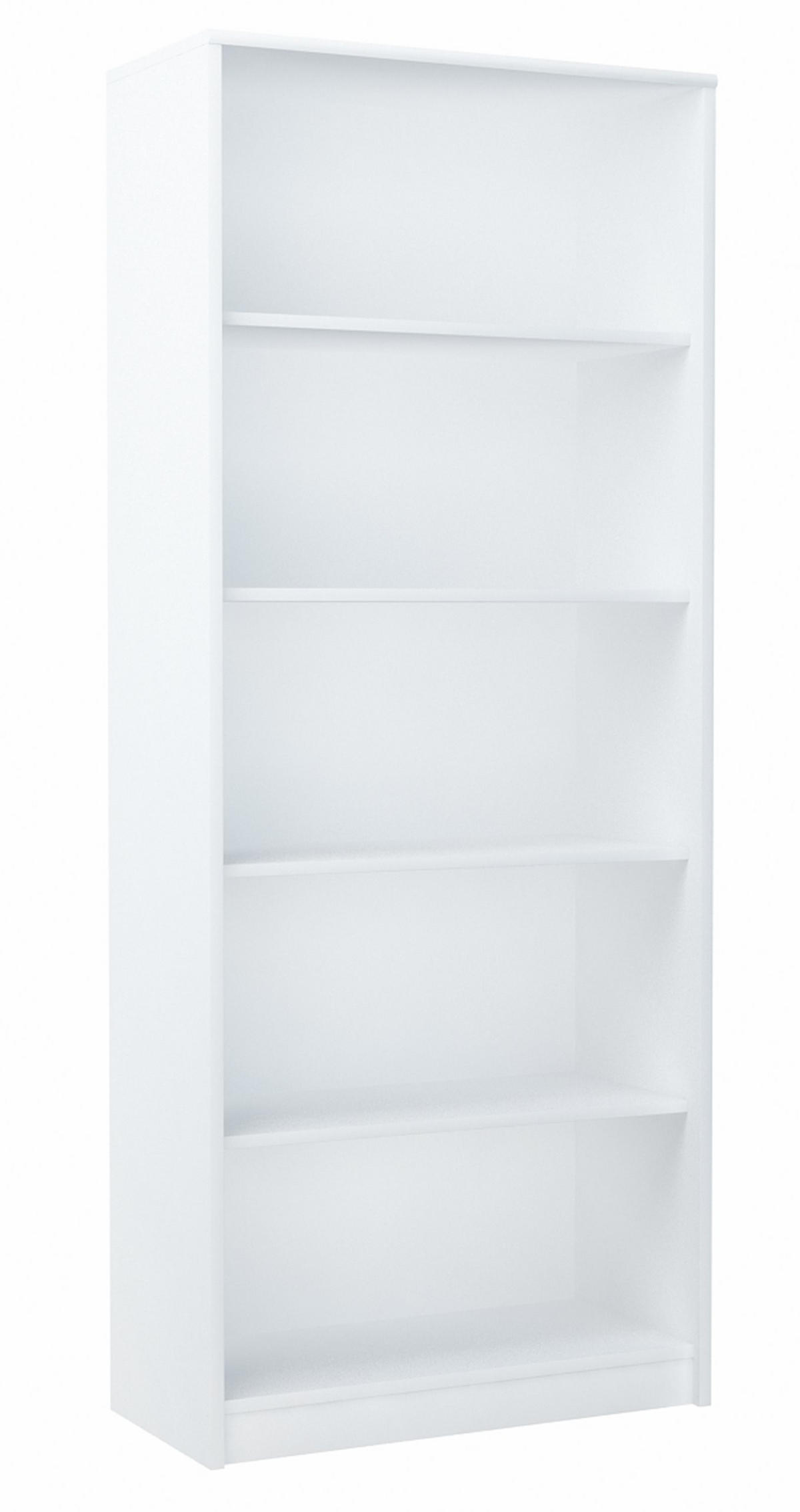 BÜCHERREGAL R6 Weiß 74/35/180 cm - Weiß, Holzwerkstoff (74/180/35cm) - Matkam Möbel