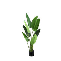 KUNSTPFLANZE Leaves Grün 77/56/117cm - Grün, Kunststoff/Stein (117cm) - PTMD Collection