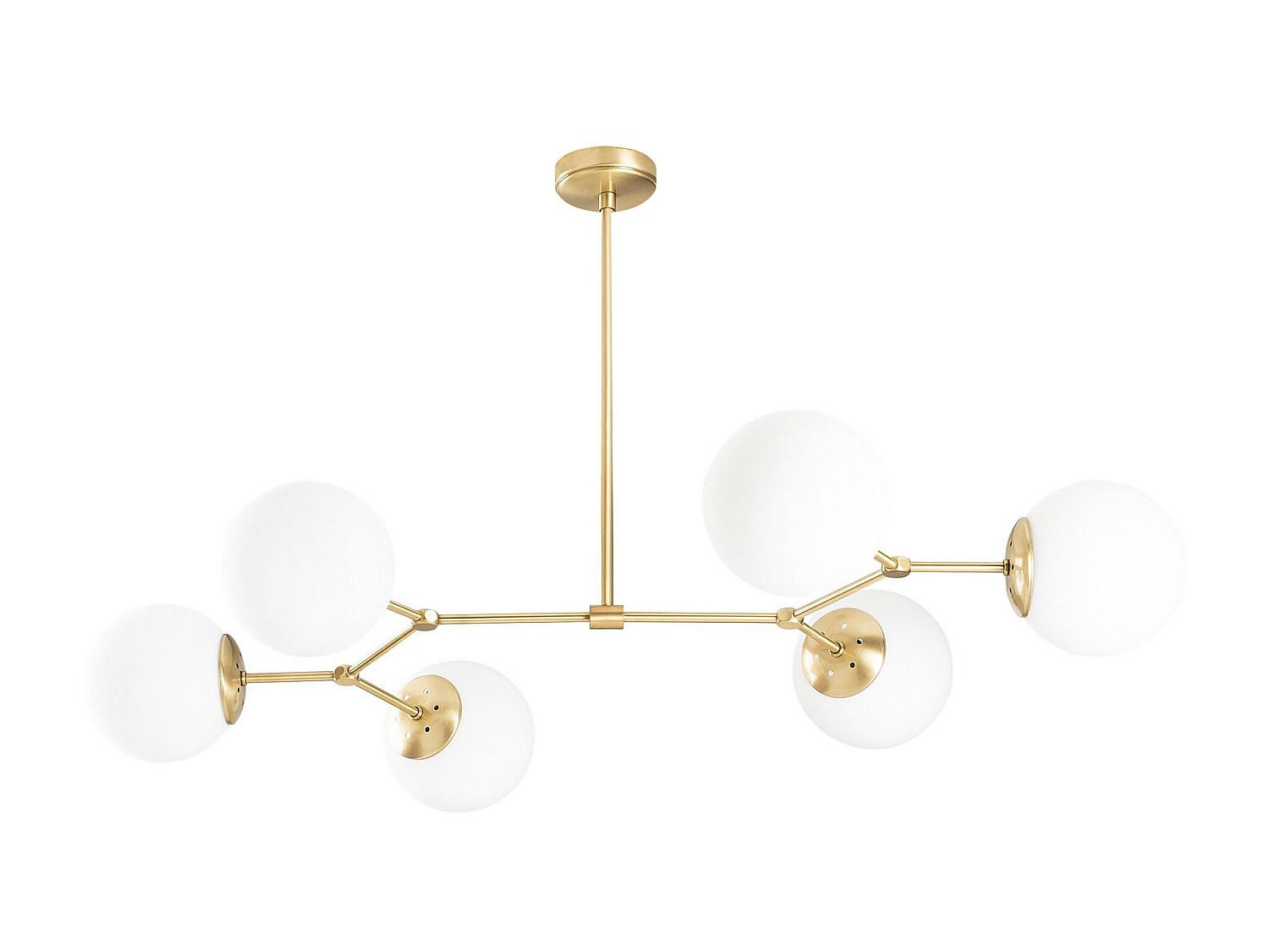 DECKENLEUCHTE - 100 cm x 58 cm - metall - goldfarben Damar - Goldfarben, Metall (58/100/52cm) - Vente-Unique