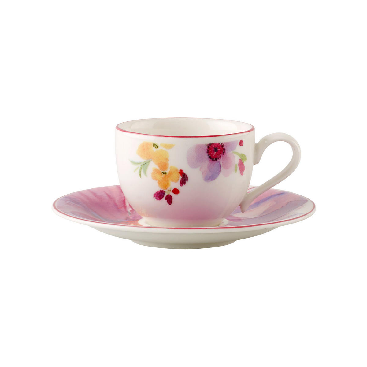 ESPRESSOTASSE MIT UNTERTASSE Mariefleur Basic bunt 80 ml - Multicolor, Keramik (1/1/1cm) - Villeroy & Boch