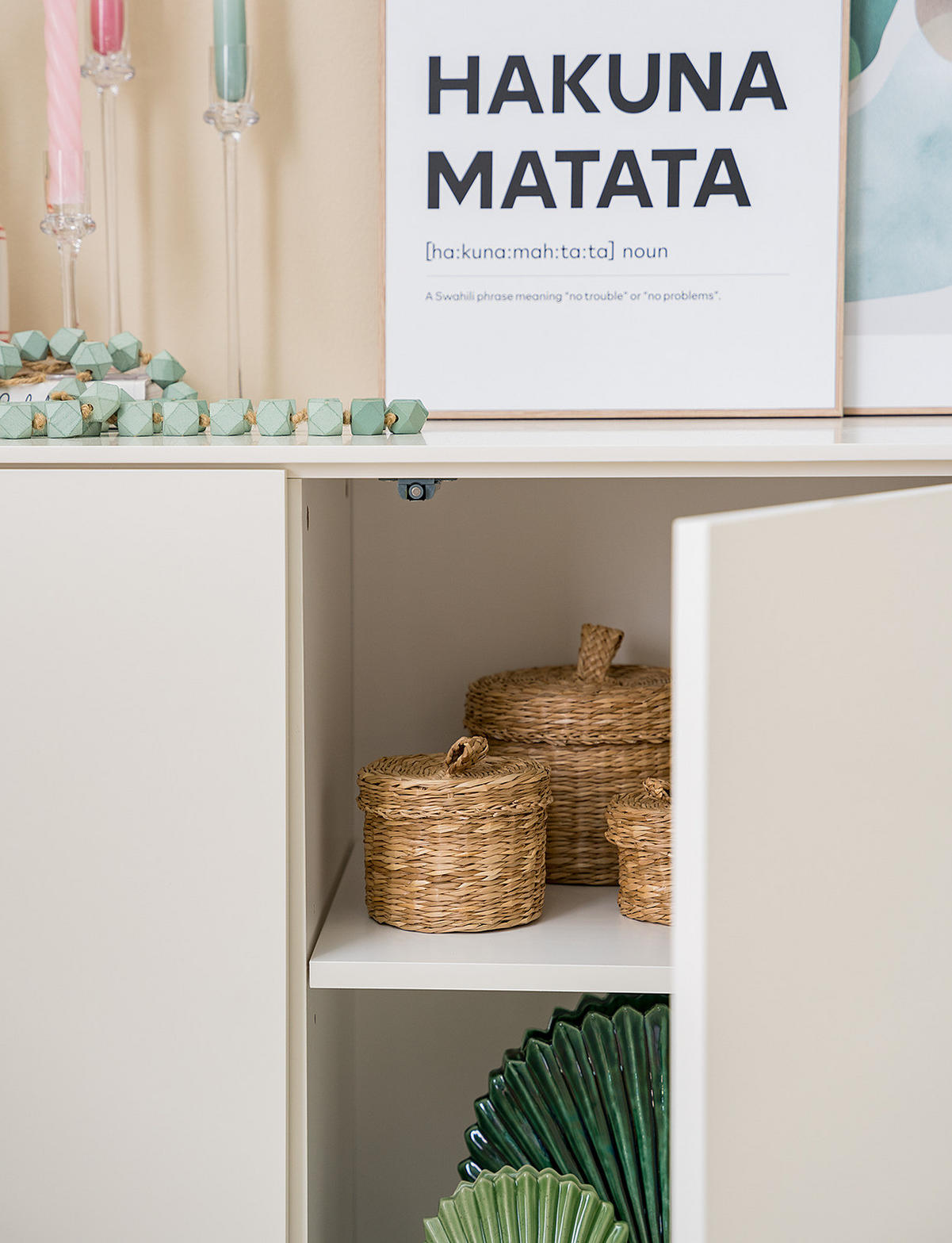 SIDEBOARD - Weiß - Eiche, 180/80/40 cm - Eichefarben/Weiß, Holzwerkstoff (180/80/40cm) - home24