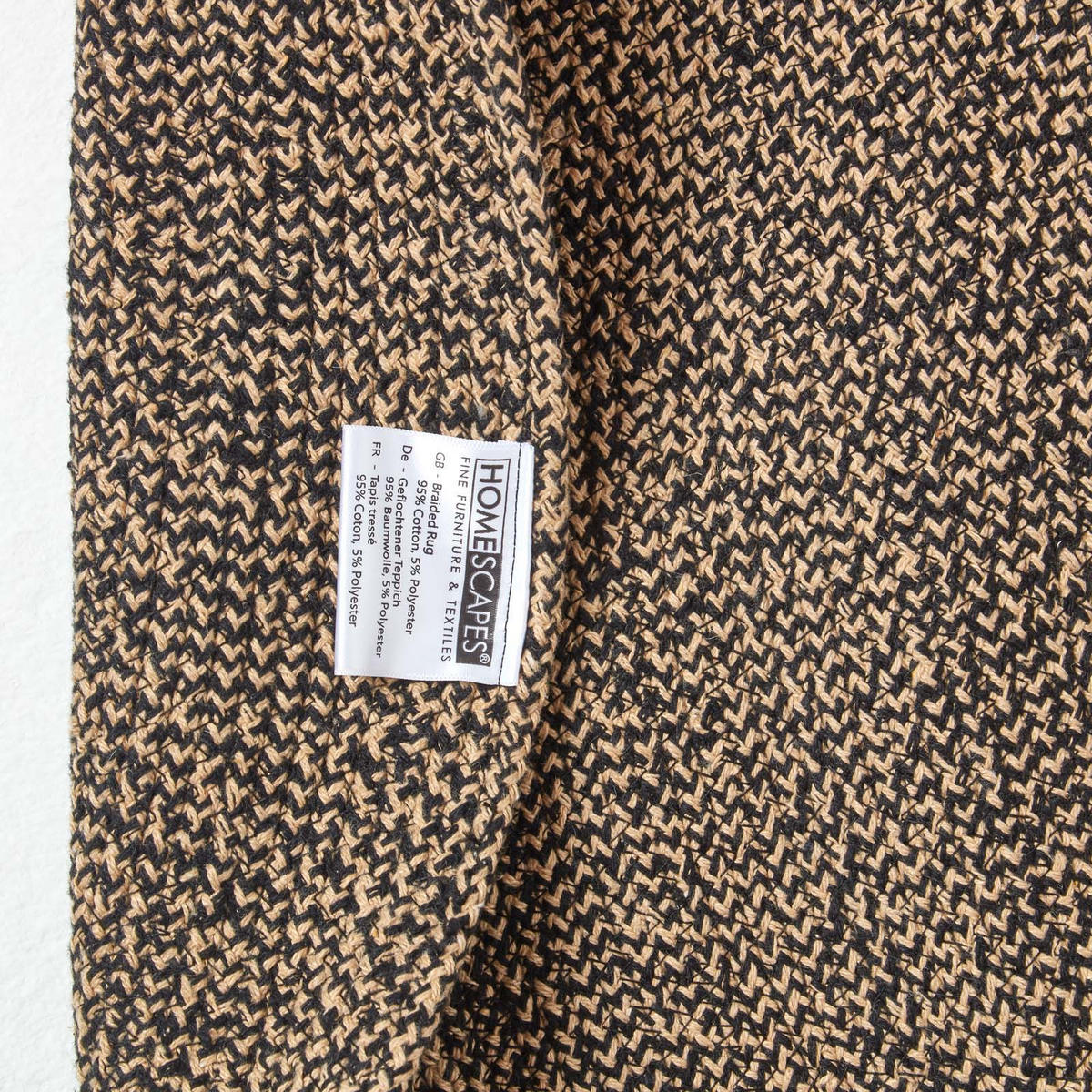 TEPPICH Melange geflochten rund 120 cm - Braun, Textil (120/120cm) - Homescapes