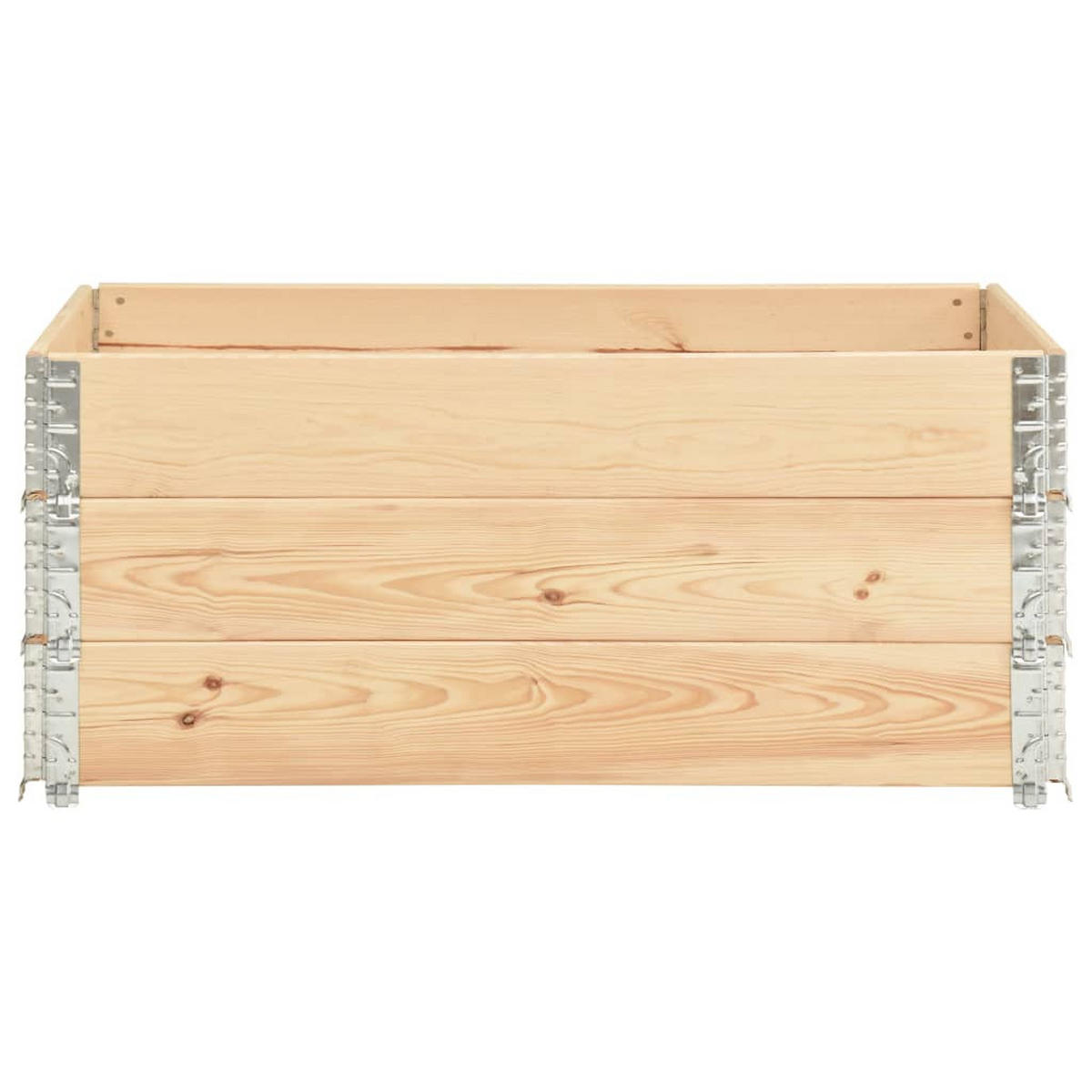 HOCHBEETE 3 Stk. 100x150 cm Kiefer Massivholz - Braun, Holz (100/19/150cm) - furnicato