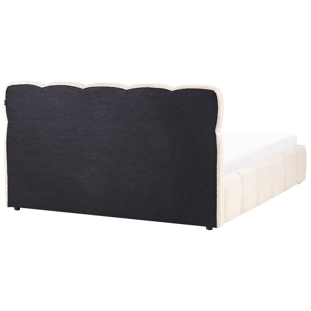 POSTELJA s prostorom za shranjevanje 160/200 blago svetlo bež Noyon - bež, tekstil (160/200cm) - Beliani