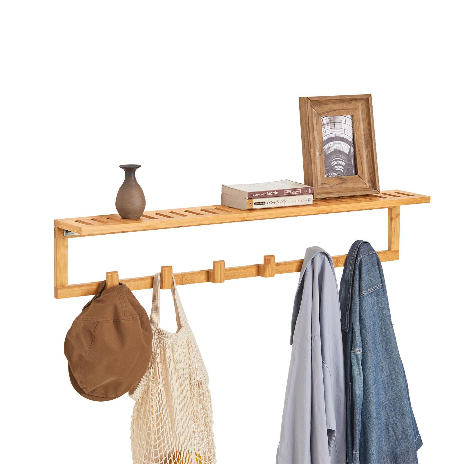 WANDGARDEROBE Natur - Naturfarben, Holz (90/17/13cm) - SoBuy