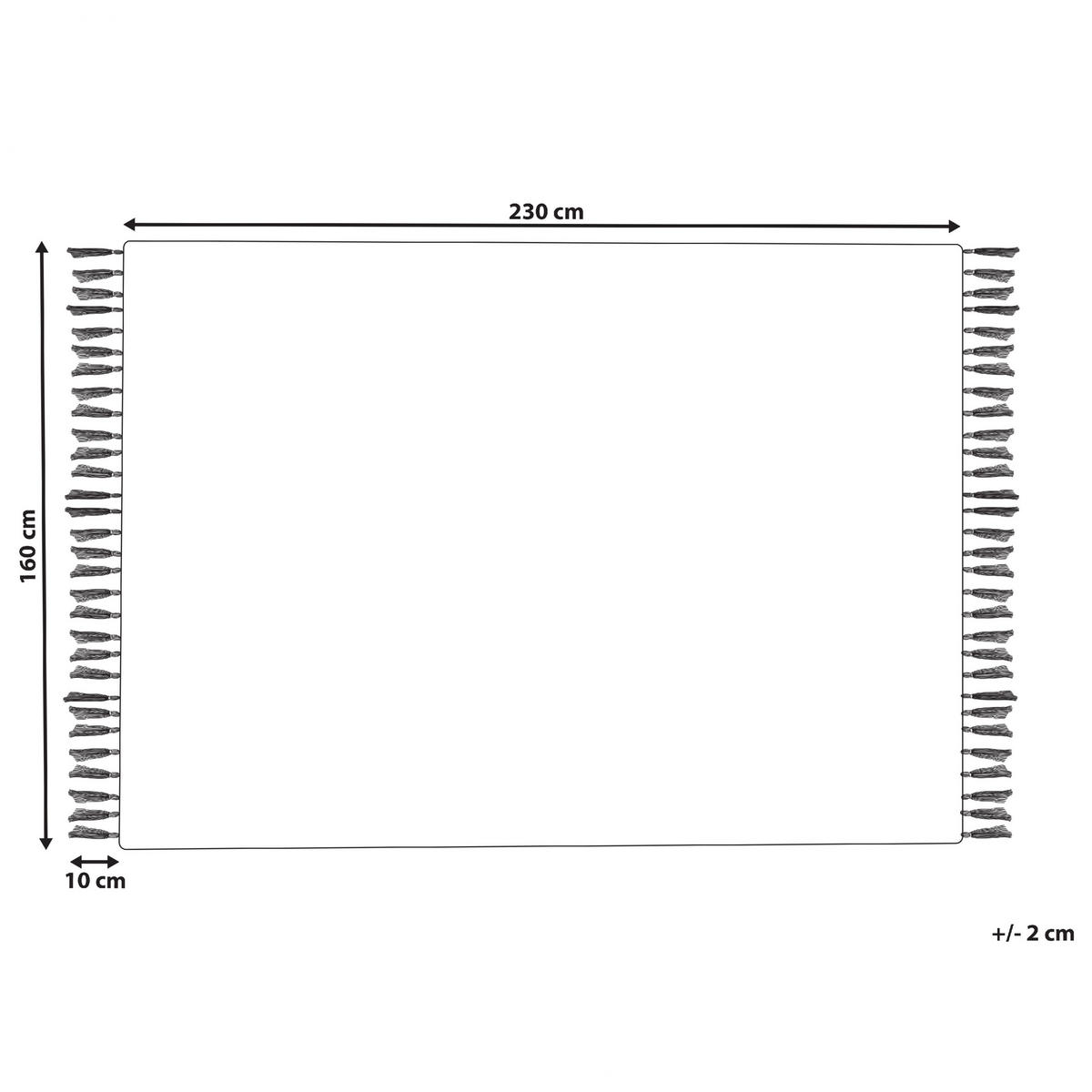 TEPPICH geflochten Terkos 230/160 cm - Multicolor, Naturmaterialien (160/230cm) - Beliani