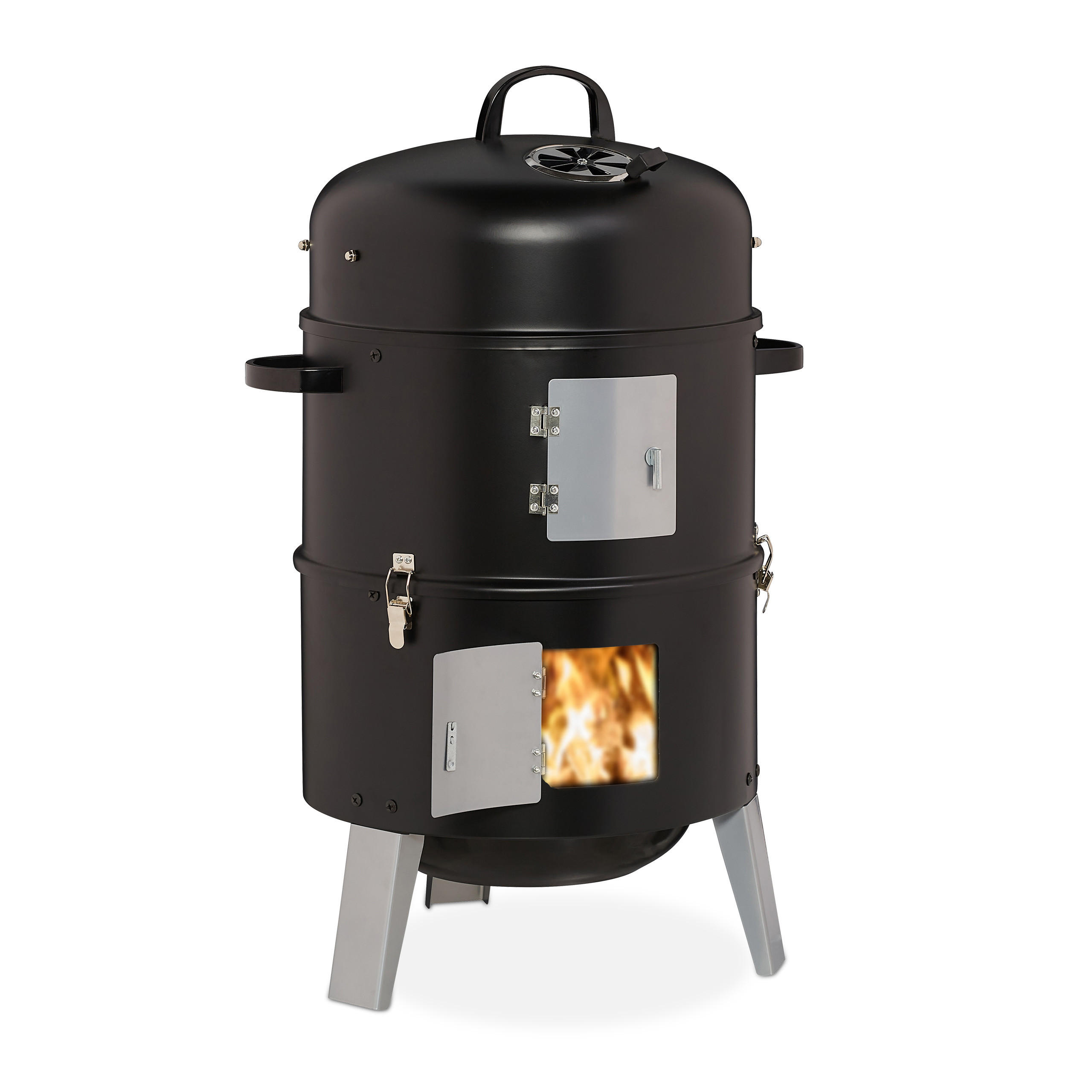 SMOKER - Multicolor, Metall (52/80/40cm) - Relaxdays