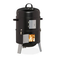 SMOKER - Schwarz, Metall (52/80/40cm) - Relaxdays