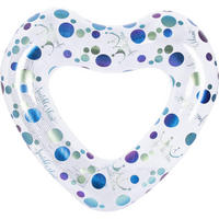 SCHWIMMREIFEN Herz 93 x 85 cm mit Glitzereffekt und Sicherheitsventil - Multicolor, Kunststoff (85/93cm) - Avenli