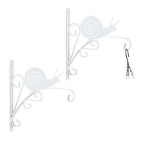 2XBLUMENAMPELHALTERUNG - Weiß, Metall (30.5/30/2cm) - Relaxdays