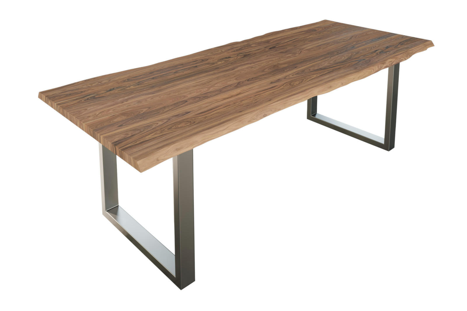 ESSTISCH LAUREN - Beige/Silberfarben, Holz/Metall (100/240/77cm) - SAM