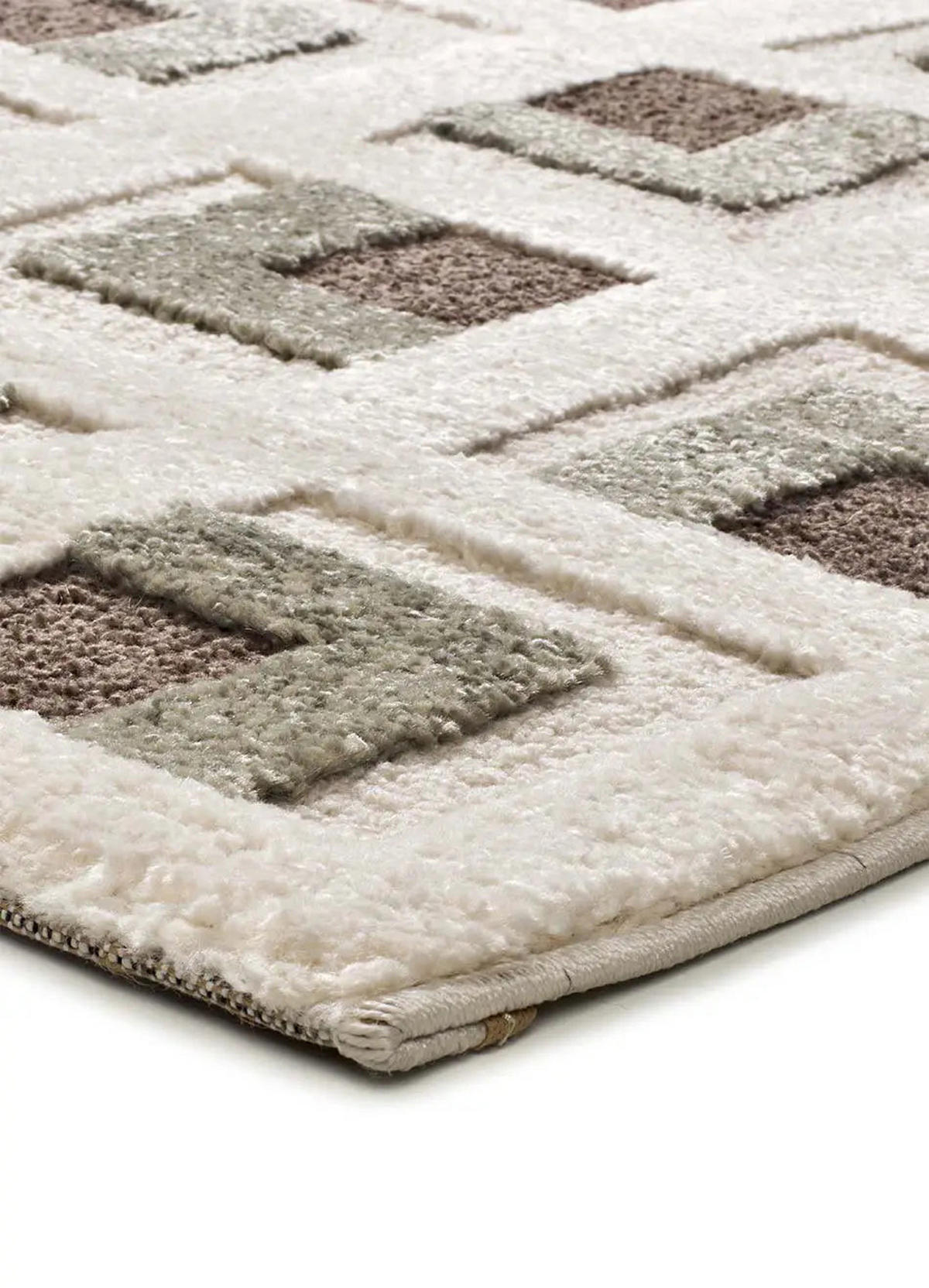 KURZFLORTEPPICH Braun / Weiß Candela 80/150 cm - Braun/Weiß, Naturmaterialien/Textil (80/150cm) - Atticgo
