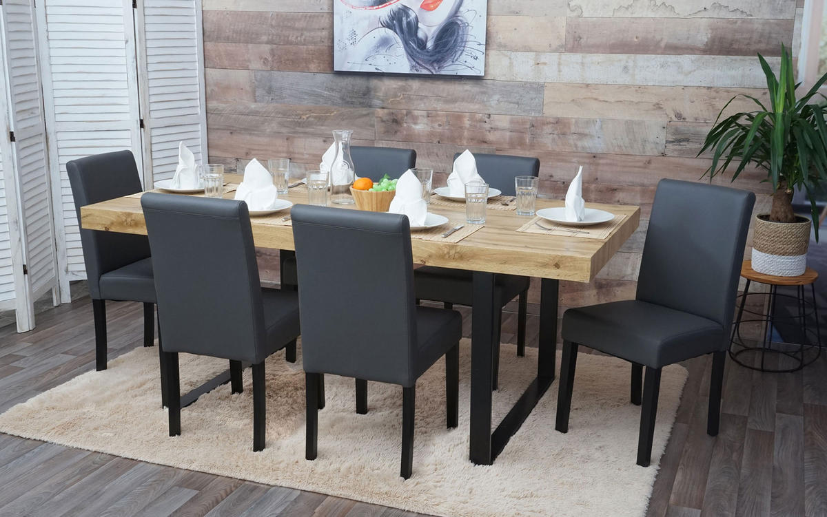 ESSZIMMERSTUHL Grau 6er-Set - Grau, Textil (43/90/56cm) - MCW