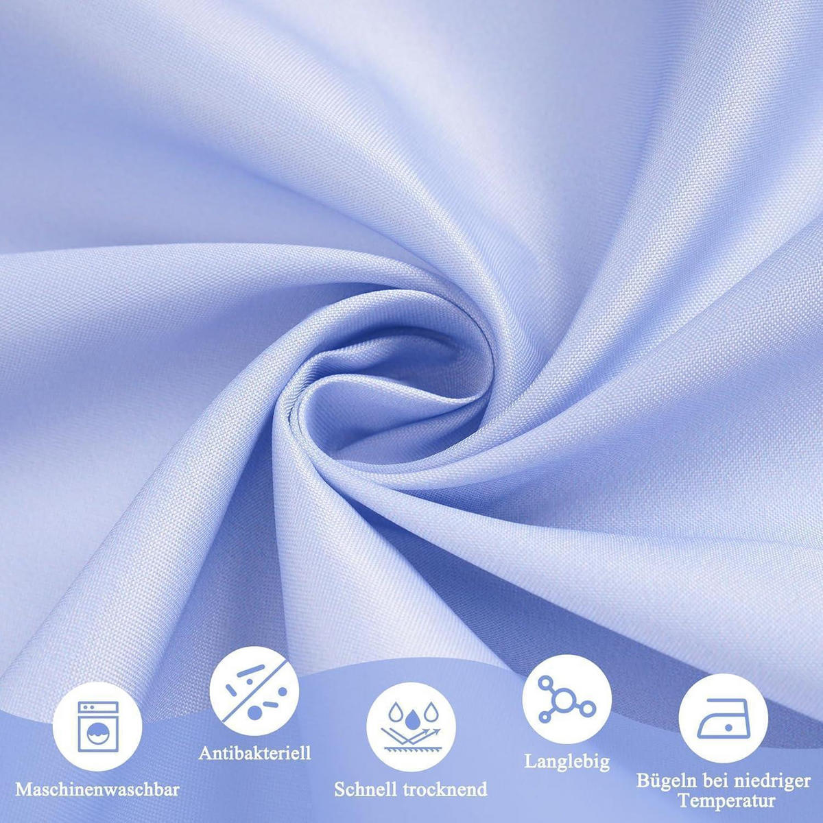 DUSCHVORHANG Farbverlauf Blau 180 x 200 cm - Blau, Textil (180/200cm)