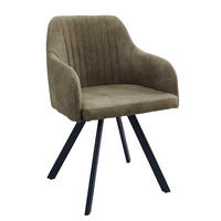 STUHL LUCCA Microfaser Taupe - Taupe/Braun, Textil (56/84/58cm) - riess-ambiente