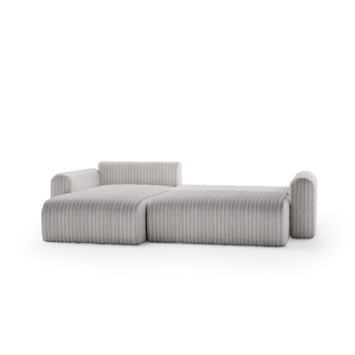 ECKSOFA mit Schlaffunktion Pablitto, Grau - Grau, Textil (286/100cm) - Meblito
