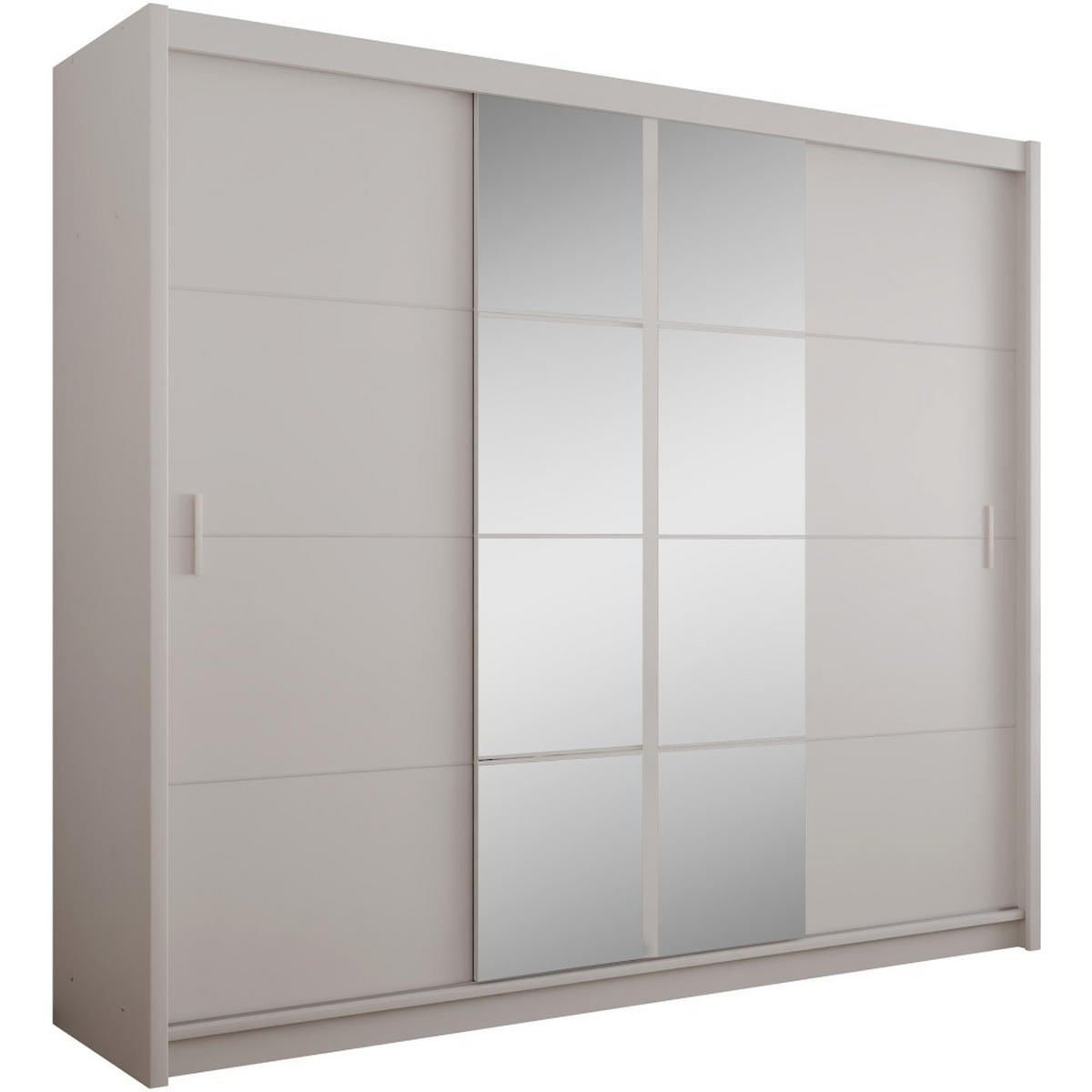 SCHWEBETÜRENSCHRANK Pronto mit 2 Türen und Spiegel, 250 cm, Sandbeige - Sandfarben, Holzwerkstoff (250/215/61cm) - Beautysofa