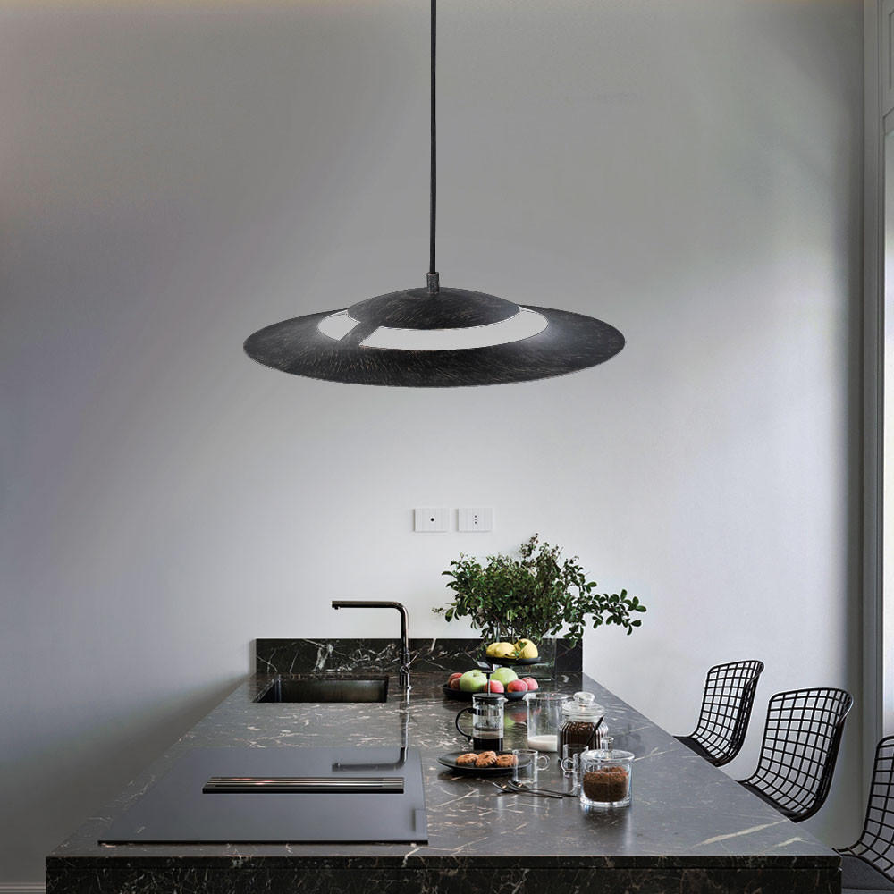 LED HÄNGELEUCHTE Rostoptik Braun - Braun, Glas (40/40/125cm)