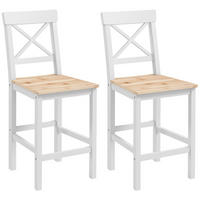 BARHOCKER Natur 2er-Set 41/46/97,5 cm - Naturfarben, Holz (46/97.5/41cm) - PANGIVO