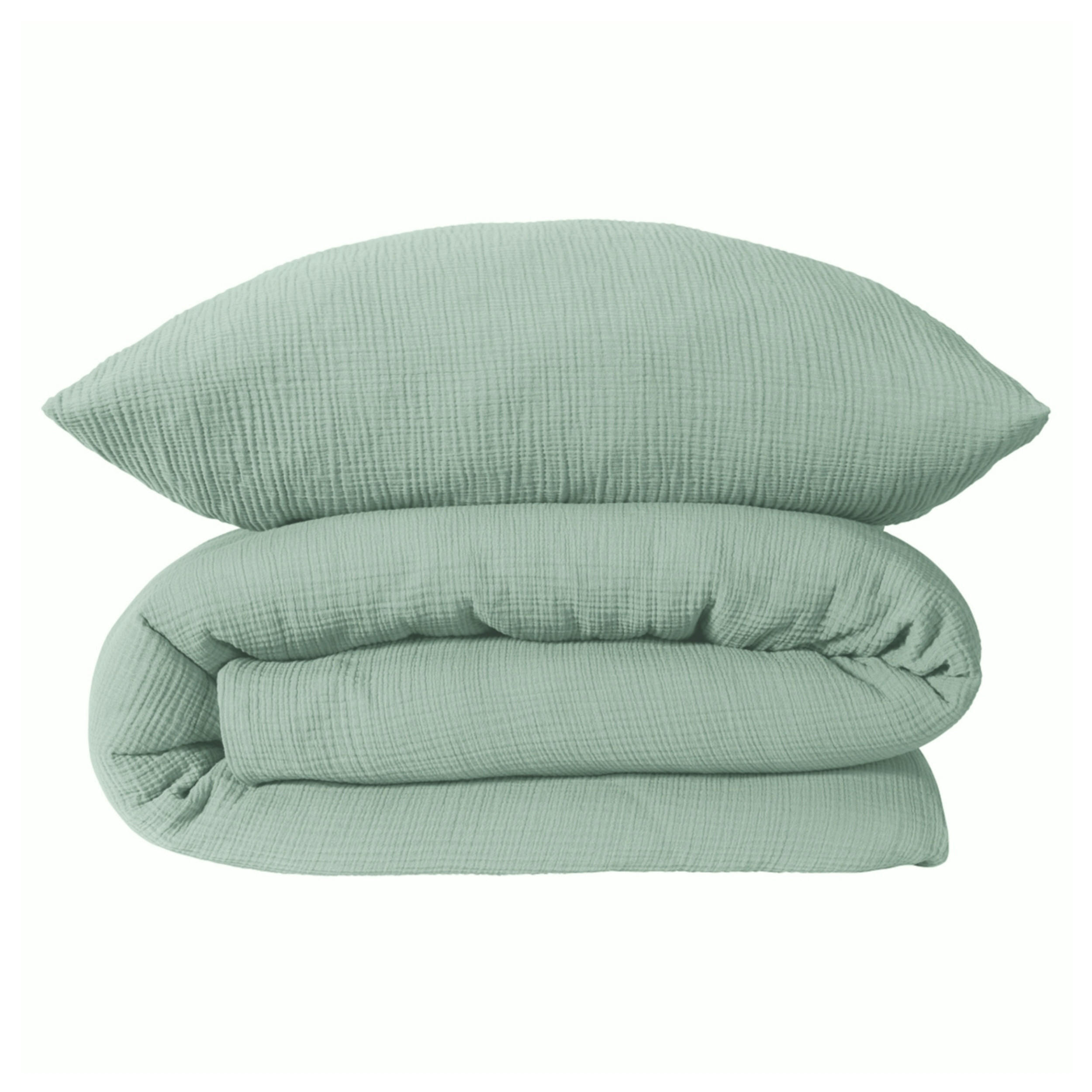 BETTWÄSCHESET Molly - Musselin - 2-teilig - 135 x 200 cm - Hellgrün - Hellgrün, Textil (135/200cm) - SCHIESSER