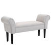 SITZBANK für Schlafzimmer Flurbank Polsterbank MDF Schaumstoff Grauweiß - Grau, Kunststoff (36/51/102cm) - HOMCOM