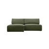 ECKSOFA Ripley mit Schlaffunktion, Olive - Olivgrün, Textil (223/150cm) - Fedve