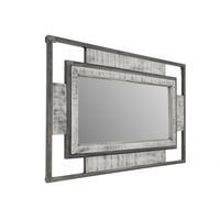 SPIEGEL Mango 76x4x122 grau lackiert HEAVY INDUSTRY #155 - Grau, Holz (76/122/4cm) - Massivmoebel24