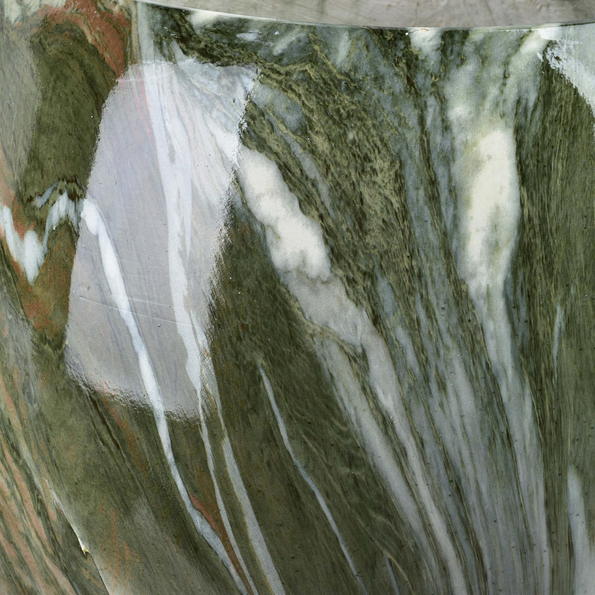 BLUMENTOPF Neva 3er Set Grün 42.5/42.5/39 cm Keramik - Grün, Keramik (42.5/39/42.5cm) - Mondex