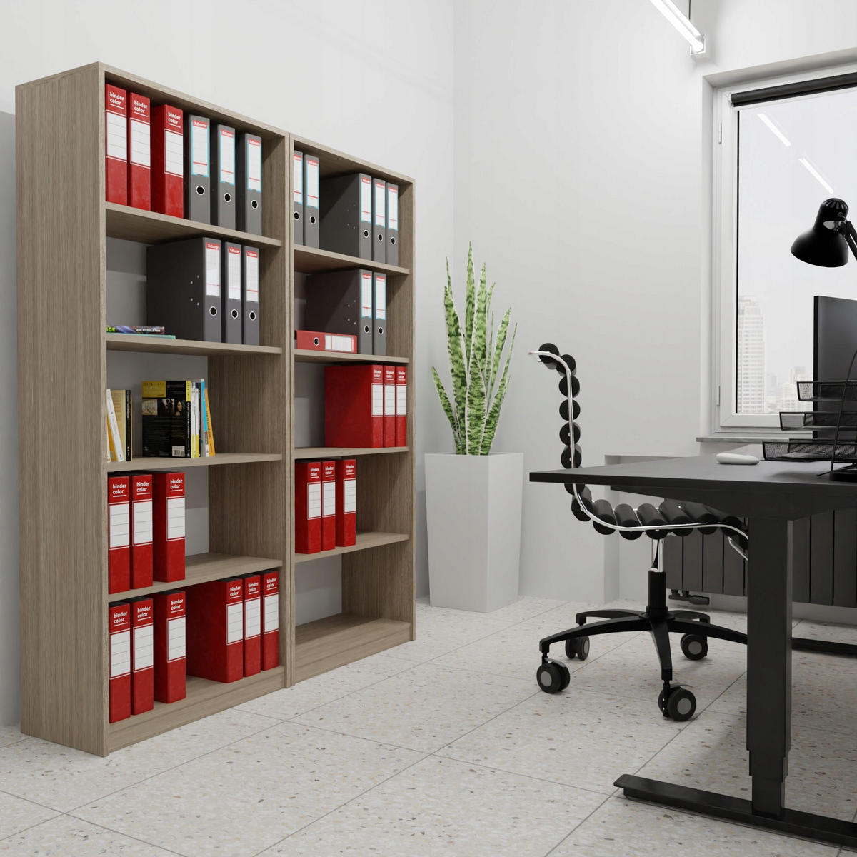 BÜCHERREGAL R6 Sonoma Eiche 74/35/180 cm - Sonoma Eiche, Holzwerkstoff (74/180/35cm) - Matkam Möbel