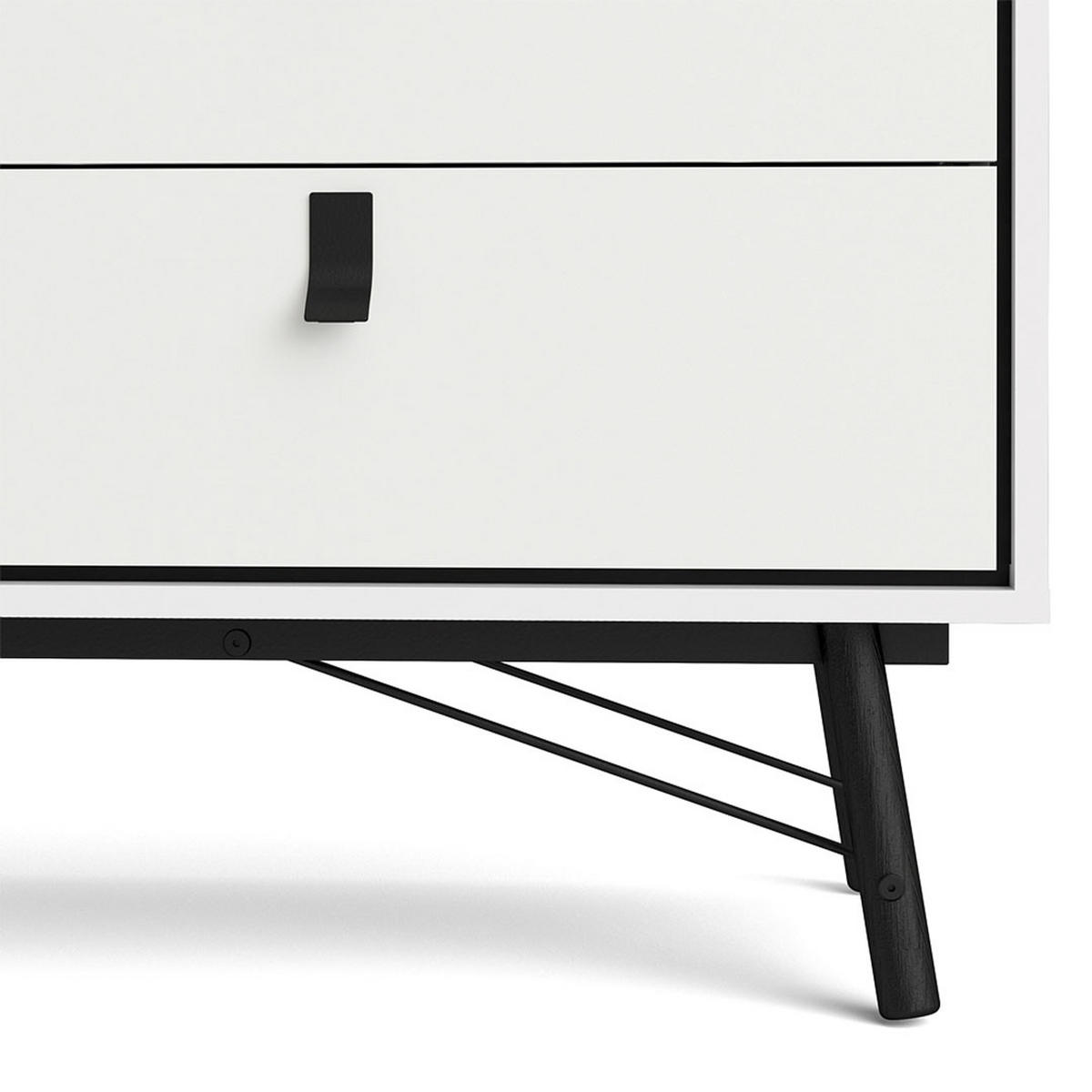 KOMMODE Rye Weiß 150/40/95 cm - Weiß, Holzwerkstoff/Metall (150/95/40cm) - ebuy24