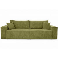 SOFA Mit Schlaffunktion Und Bettkasten, Cordstoff Poso, Olive, BEST SCORNER - Olivgrün, Holz (245/83/90cm) - Kaiser Möbel