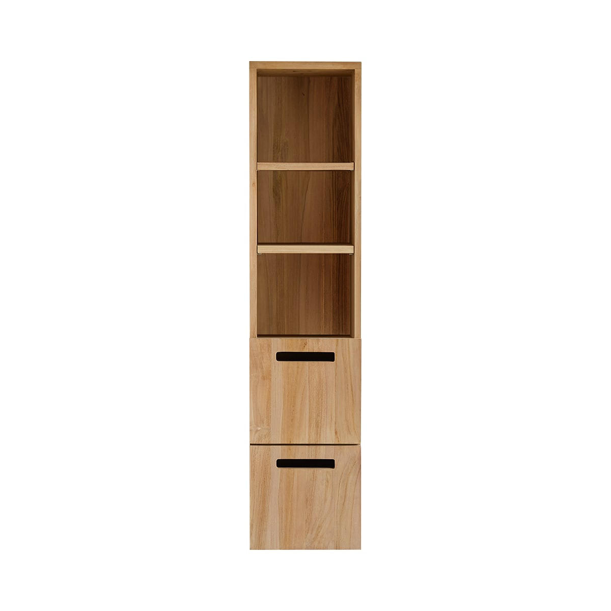HOCHSCHRANK Line Natur aus Teak - Naturfarben, Holz (30/130/32cm) - Tikamoon