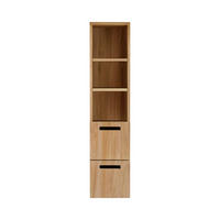 HOCHSCHRANK Line Natur aus Teak - Naturfarben, Holz (30/130/32cm) - Tikamoon