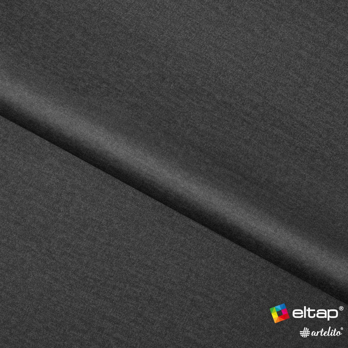 ECKSOFA mit Schlaffunktion & Bettkasten, luxus Nube-Stoff - Dunkelgrau/Schwarz, Textil/Metall (237/277cm) - Eltap