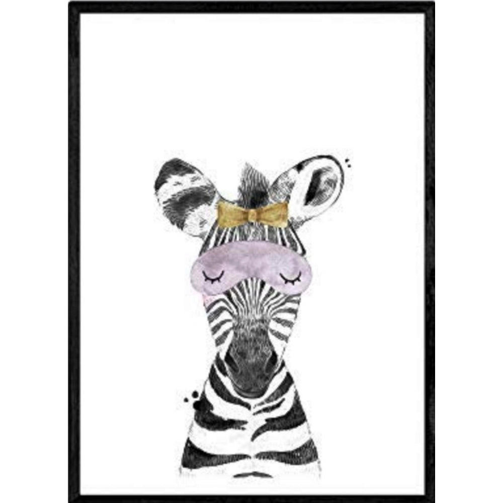 POSTER Zebra – Kinder A3 Rahmenlos - Klar, Papier (29.7/5/42cm) - Nacnic