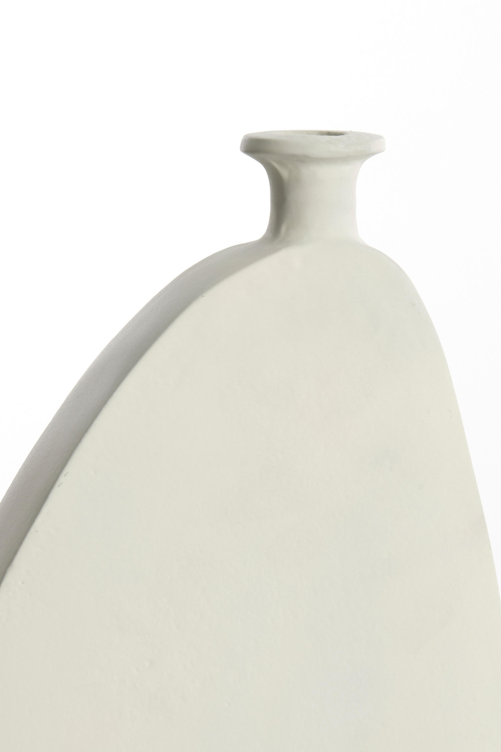 VASE Obido Weiß 21/4/36 cm - Weiß, Metall (36cm) - Light & Living