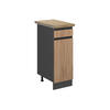KÜCHENUNTERSCHRANK R-Line Goldkraft Eiche 30 cm, AP Eiche - Honigeiche/Anthrazit, Holzwerkstoff (30/81.6/60cm) - Vicco