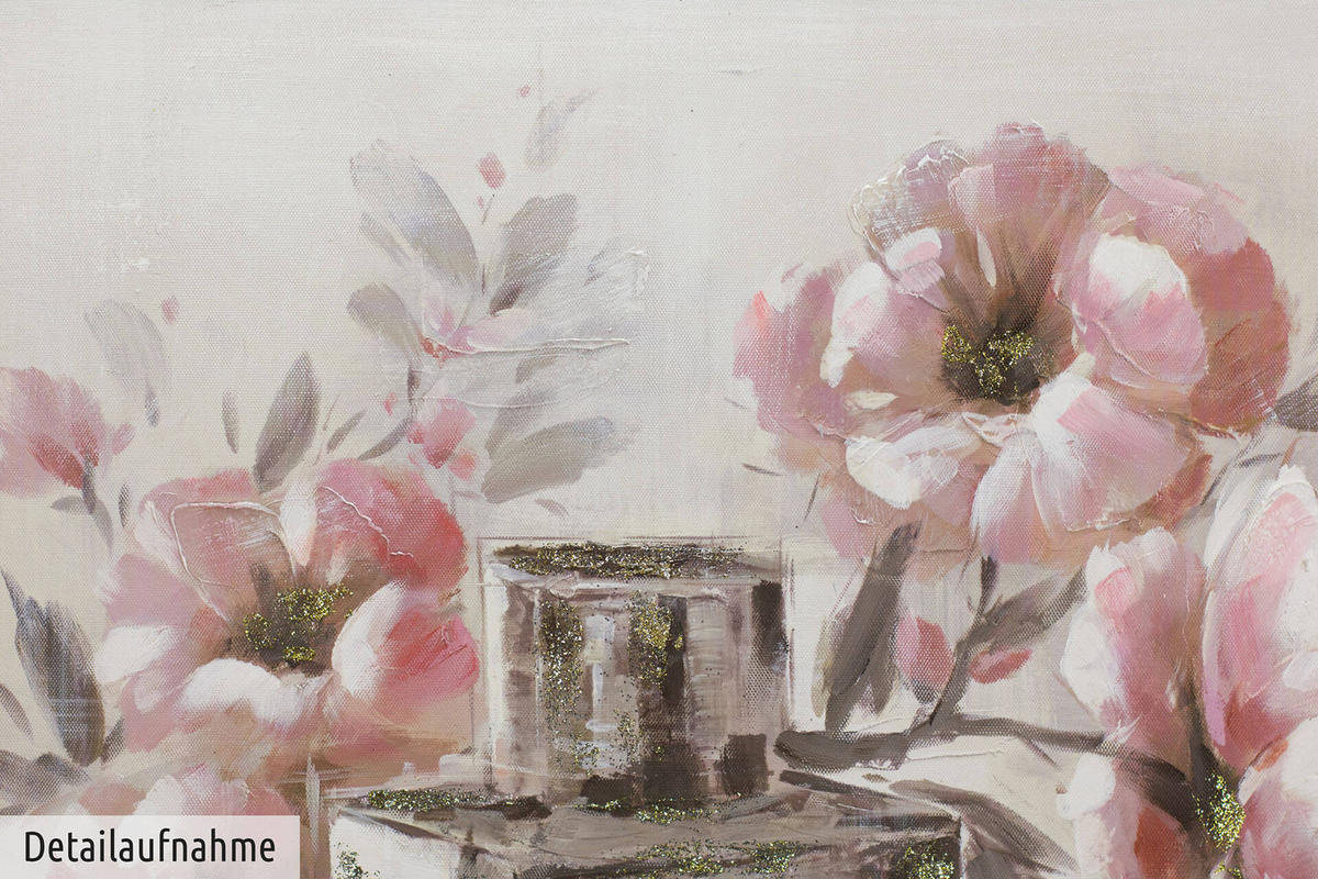 ACRYLBILD HANDGEMALT 60/60 cm - Pink, Holz/Textil (60/60cm) - KUNSTLOFT