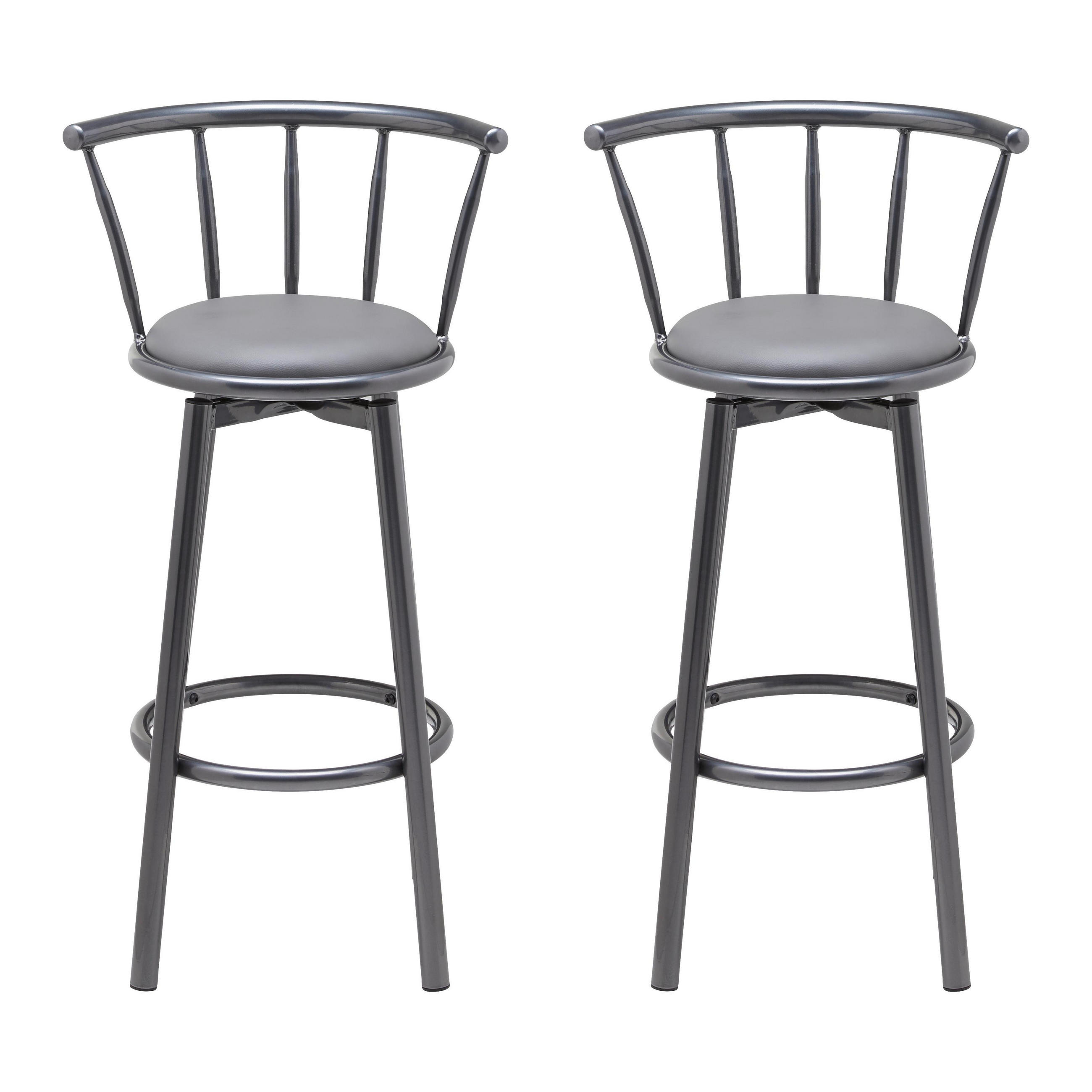 Bessagi Home Barhocker-Set Grau 43x96x52 cm
