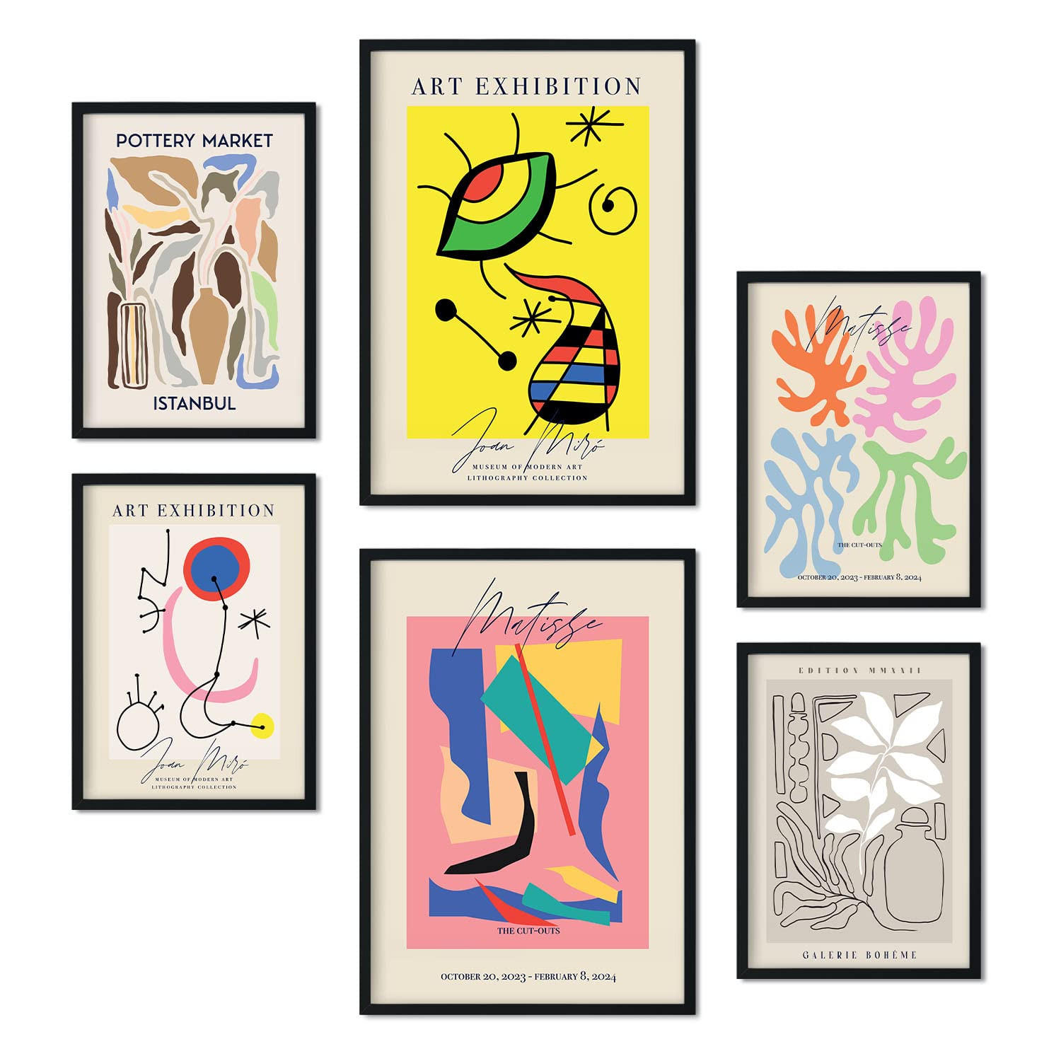 Nacnic Poster Schwarz 29x3 cm
