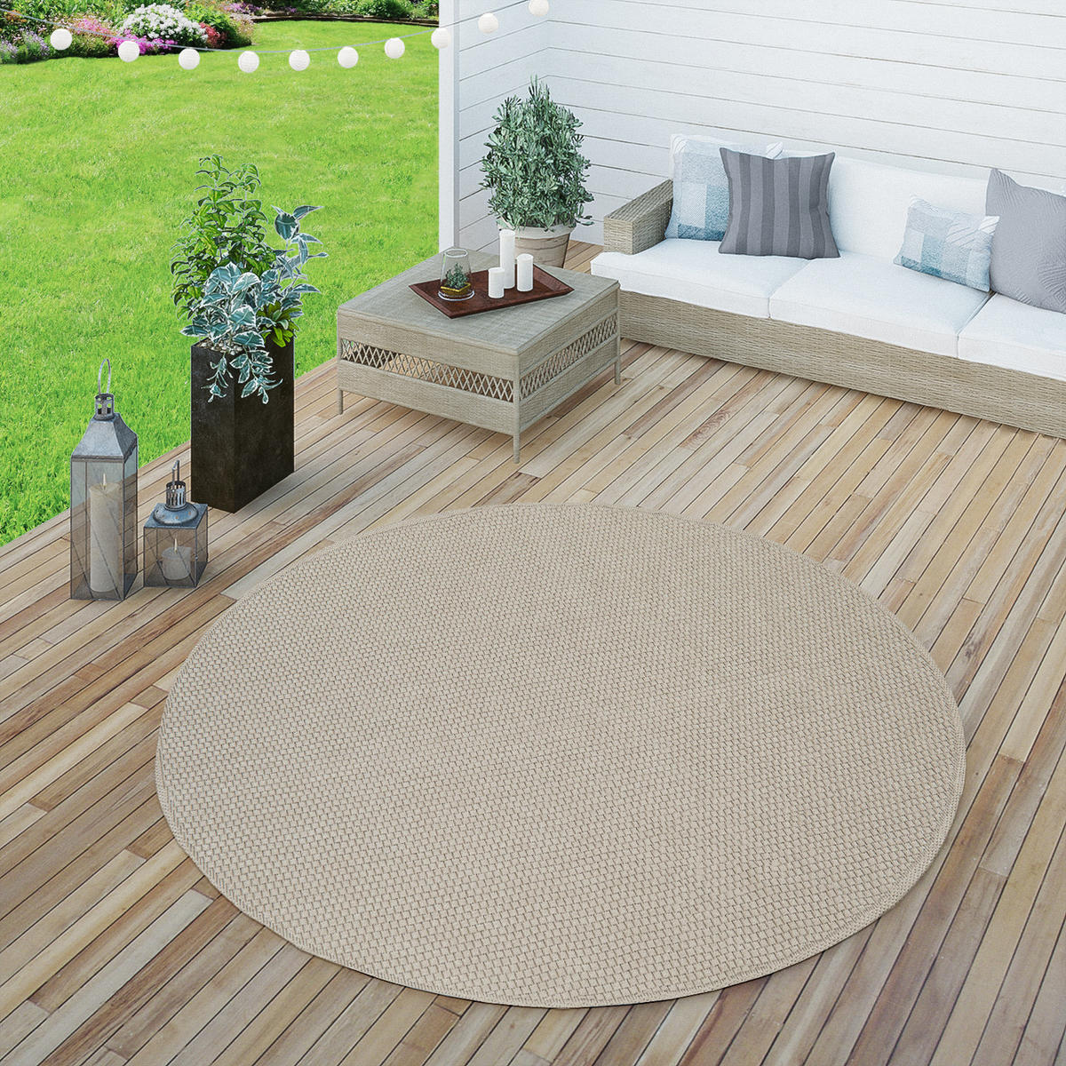 OUTDOORTEPPICH 80/150 cm Timber 125 - Beige, Textil (80/150cm) - Paco Home