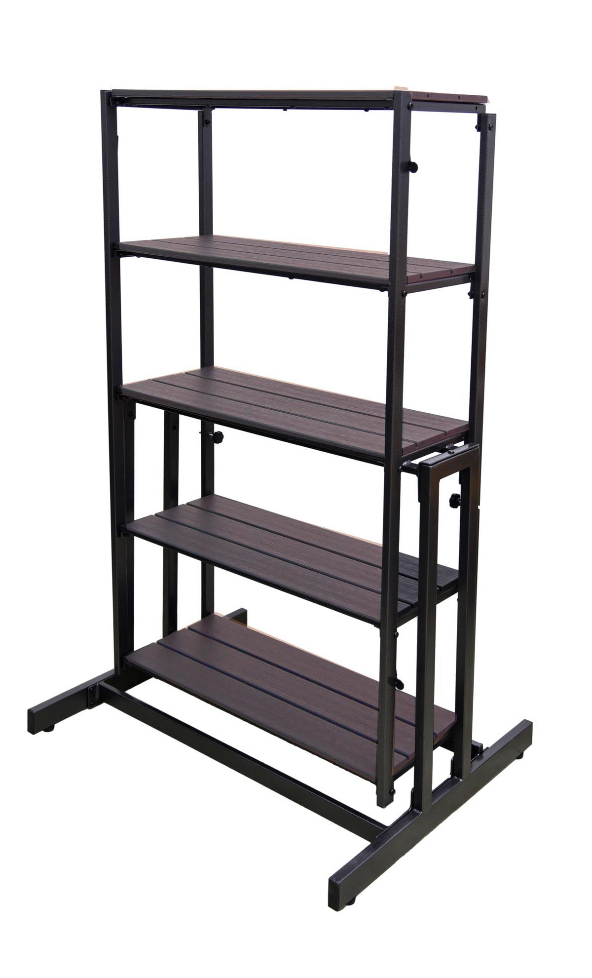 PFLANZENREGAL Tina Braun Kunststoff Blumenregal - Braun, Kunststoff (79.5/65.5/130cm) - DELUKE