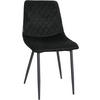STUHL Samt schwarz - Schwarz, Textil/Metall (45/83/57cm) - CLP