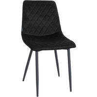 STUHL Samt schwarz - Schwarz, Textil/Metall (45/83/57cm) - CLP