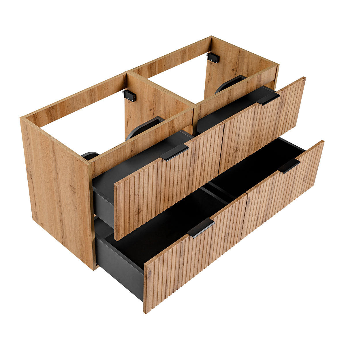 WASCHTISCHUNTERSCHRANK 120.4cm Adriel Holz in Eichenoptik - Braun, Holzwerkstoff (120.4/57/46cm) - Petits-meubles