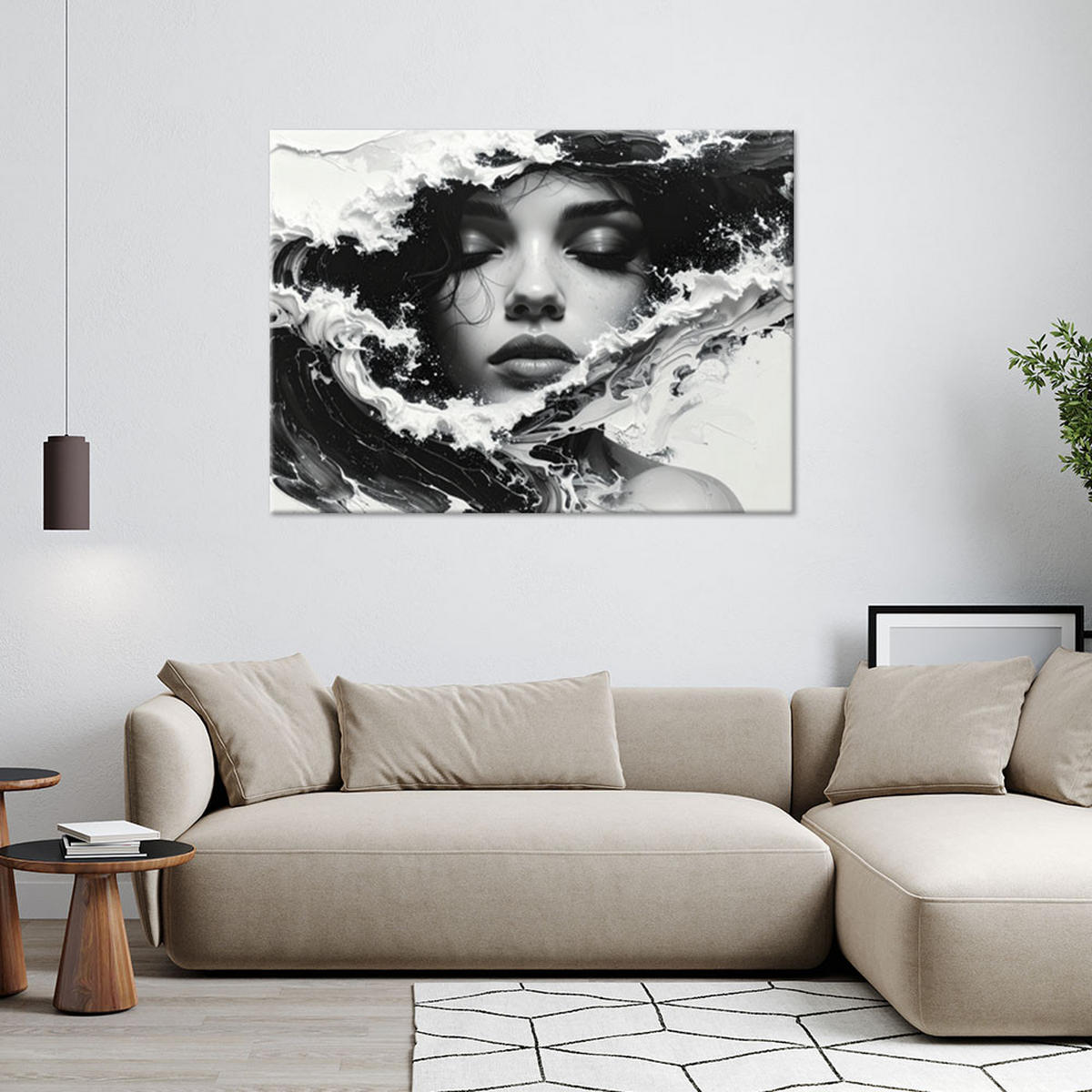 LEINWANDBILD Menschen & Charaktere 120x80cm - Schwarz, Textil (120/80cm) - Feeby