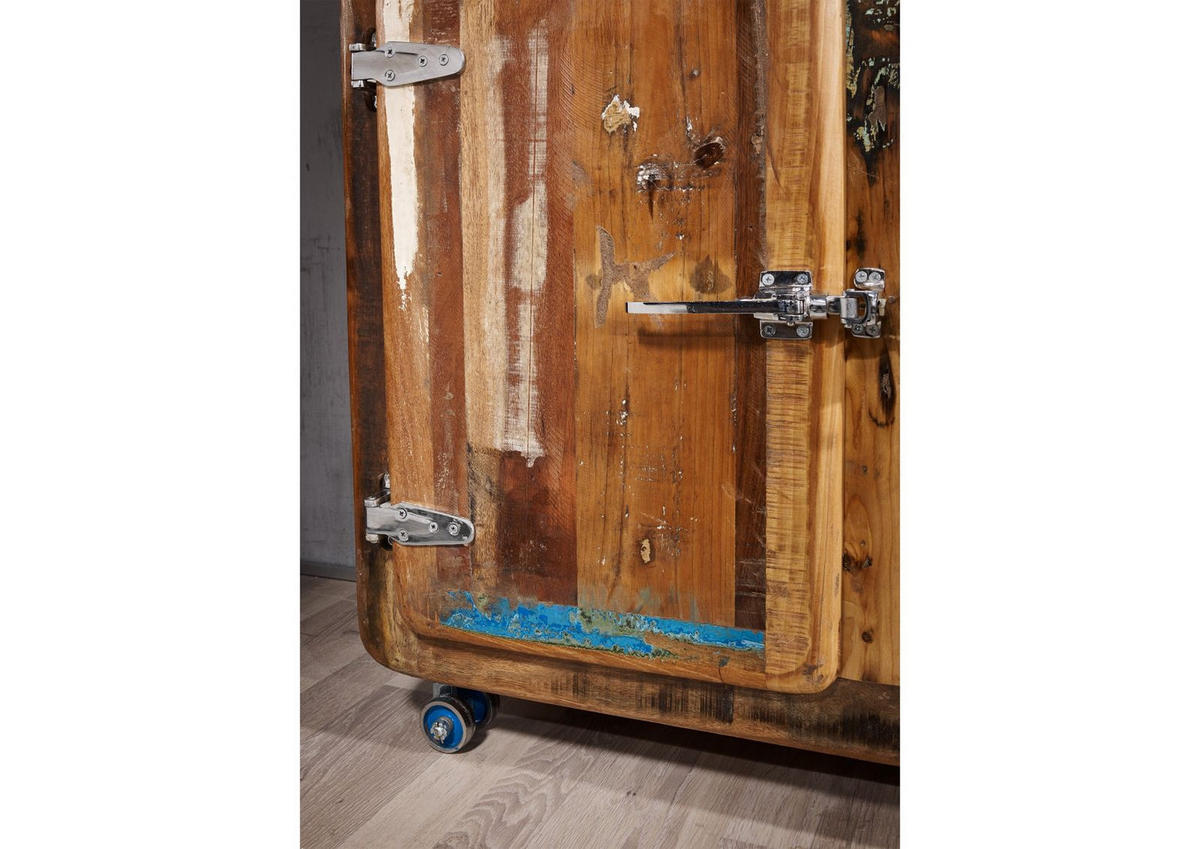 KOMMODE Altholz 90x40x90 mehrfarbig lackiert FREEZY #37 - Multicolor, Holz (90/90/40cm) - Massivmoebel24